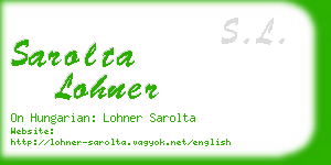 sarolta lohner business card